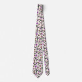 Farbenfrohe Blume, Blumenmuster, Grüne, Boho Krawatte (Vorderseite)