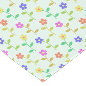 Farbenfrohe Blume, Blumenmuster, Grüne, Boho Kurzer Tischläufer (Ecke)