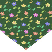 Farbenfrohe Blume, Blumenmuster, Grüne, Boho Kurzer Tischläufer (Ecke)