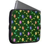 Farbenfrohe Blume, Blumenmuster, Grüne, Boho Laptopschutzhülle (Vorne Rechts)