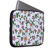 Farbenfrohe Blume, Blumenmuster, Grüne, Boho Laptopschutzhülle (Vorne Rechts)