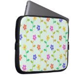 Farbenfrohe Blume, Blumenmuster, Grüne, Boho Laptopschutzhülle (Vorne Rechts)