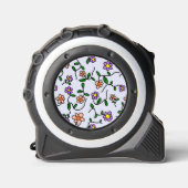 Farbenfrohe Blume, Blumenmuster, Grüne, Boho Maßband (Vorderseite)