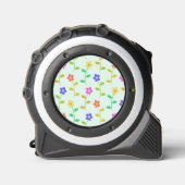 Farbenfrohe Blume, Blumenmuster, Grüne, Boho Maßband (Vorderseite)
