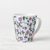 Farbenfrohe Blume, Blumenmuster, Grüne, Boho Milchtasse (Rechte Ecke)