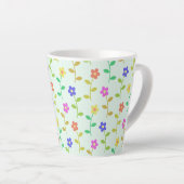 Farbenfrohe Blume, Blumenmuster, Grüne, Boho Milchtasse (Rechte Ecke)