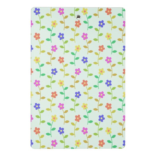 Farbenfrohe Blume, Blumenmuster, Grüne, Boho Mini Klemmbrett (Rückseite)