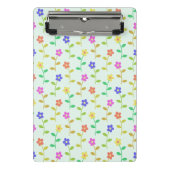 Farbenfrohe Blume, Blumenmuster, Grüne, Boho Mini Klemmbrett (Vorderseite)