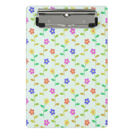 Farbenfrohe Blume, Blumenmuster, Grüne, Boho Mini Klemmbrett