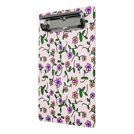 Farbenfrohe Blume, Blumenmuster, Grüne, Boho Mini Klemmbrett (Gewinkelt2)