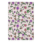 Farbenfrohe Blume, Blumenmuster, Grüne, Boho Mini Klemmbrett (Rückseite)