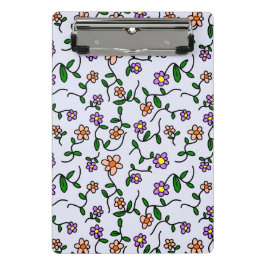 Farbenfrohe Blume, Blumenmuster, Grüne, Boho Mini Klemmbrett