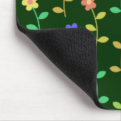 Farbenfrohe Blume, Blumenmuster, Grüne, Boho Mousepad (Ecke)