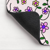 Farbenfrohe Blume, Blumenmuster, Grüne, Boho Mousepad (Ecke)