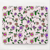 Farbenfrohe Blume, Blumenmuster, Grüne, Boho Mousepad (Vorne)