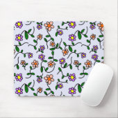 Farbenfrohe Blume, Blumenmuster, Grüne, Boho Mousepad (Mit Mouse)
