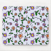 Farbenfrohe Blume, Blumenmuster, Grüne, Boho Mousepad (Vorne)
