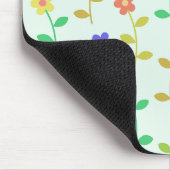 Farbenfrohe Blume, Blumenmuster, Grüne, Boho Mousepad (Ecke)