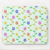 Farbenfrohe Blume, Blumenmuster, Grüne, Boho Mousepad (Vorne)