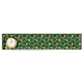 Farbenfrohe Blume, Blumenmuster, Grüne, Boho Namensplakette (Vorderseite)