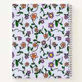 Farbenfrohe Blume, Blumenmuster, Grüne, Boho Notizblock (Rückseite)