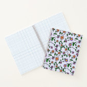 Farbenfrohe Blume, Blumenmuster, Grüne, Boho Notizblock (Innenseite)