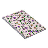 Farbenfrohe Blume, Blumenmuster, Grüne, Boho Notizblock (Rechte Seite)