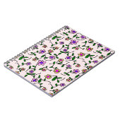 Farbenfrohe Blume, Blumenmuster, Grüne, Boho Notizblock (Linke Seite)