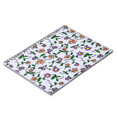 Farbenfrohe Blume, Blumenmuster, Grüne, Boho Notizblock (Linke Seite)