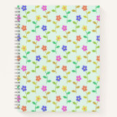 Farbenfrohe Blume, Blumenmuster, Grüne, Boho Notizblock (Vorderseite)