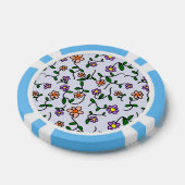 Farbenfrohe Blume, Blumenmuster, Grüne, Boho Pokerchips (Einzeln)