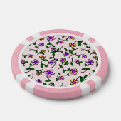 Farbenfrohe Blume, Blumenmuster, Grüne, Boho Pokerchips (Einzeln)