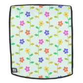 Farbenfrohe Blume, Blumenmuster, Grüne, Boho Rucksack (Abnehmbare Front)