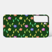 Farbenfrohe Blume, Blumenmuster, Grüne, Boho Samsung Galaxy Hülle (Rückseite (Horizontal))
