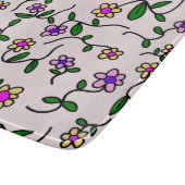 Farbenfrohe Blume, Blumenmuster, Grüne, Boho Schneidebrett (Ecke)