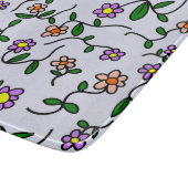 Farbenfrohe Blume, Blumenmuster, Grüne, Boho Schneidebrett (Ecke)