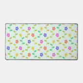 Farbenfrohe Blume, Blumenmuster, Grüne, Boho Schreibtischunterlage (Vorderseite)