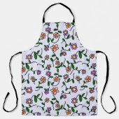 Farbenfrohe Blume, Blumenmuster, Grüne, Boho Schürze (Vorderseite)