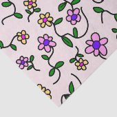 Farbenfrohe Blume, Blumenmuster, Grüne, Boho Seidenpapier (Ausschnitt)