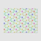 Farbenfrohe Blume, Blumenmuster, Grüne, Boho Seidenpapier (Vorderseite)