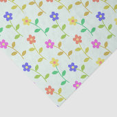 Farbenfrohe Blume, Blumenmuster, Grüne, Boho Seidenpapier (Ausschnitt)