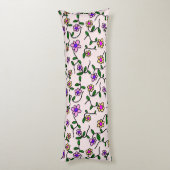 Farbenfrohe Blume, Blumenmuster, Grüne, Boho Seitenschläferkissen (Rückseite (Vertikal))