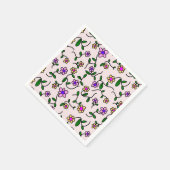 Farbenfrohe Blume, Blumenmuster, Grüne, Boho Serviette (Ecke)