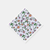 Farbenfrohe Blume, Blumenmuster, Grüne, Boho Serviette (Ecke)