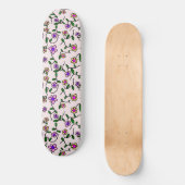 Farbenfrohe Blume, Blumenmuster, Grüne, Boho Skateboard (Vorderseite)