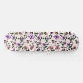 Farbenfrohe Blume, Blumenmuster, Grüne, Boho Skateboard (Horizontal)
