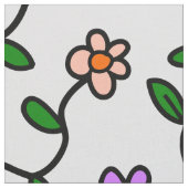 Farbenfrohe Blume, Blumenmuster, Grüne, Boho Stoff (Nahaufnahme)