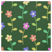 Farbenfrohe Blume, Blumenmuster, Grüne, Boho Stoff (Muster)
