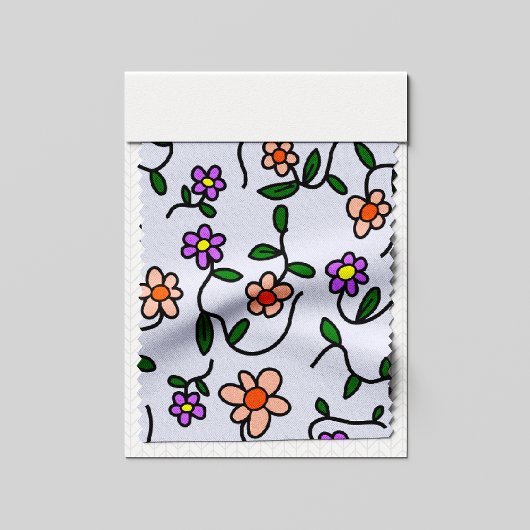 Farbenfrohe Blume, Blumenmuster, Grüne, Boho Stoff