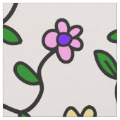 Farbenfrohe Blume, Blumenmuster, Grüne, Boho Stoff (Nahaufnahme)